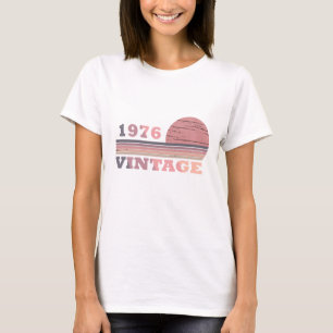 Camiseta Nascido em 1976 presente de aniversário vintage mo