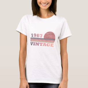 Camiseta Nascido em 1987 presente de aniversário moderno e 