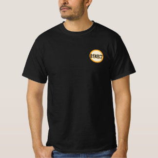Camiseta Nascido em 1987 Vintage Listra Aniversário de 40 a