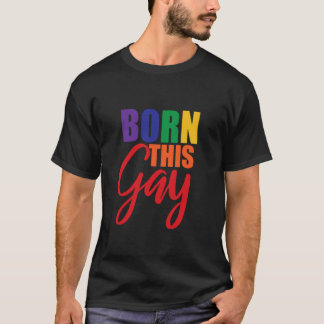 Camiseta Nascido Gay LGBTQ Arco-íris Orgulho Gay