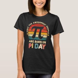 Camiseta Nascido no Aniversário do Pi Símbolo Retro Pi Meni