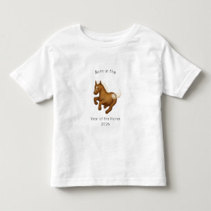 Camiseta Nascido no Ano do Cavalo Zodíaco Chinês para Crian