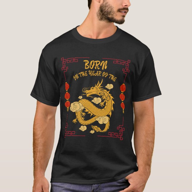 Camiseta Nascido no Ano do Dragão (Frente)