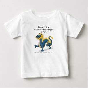 Camiseta Nascido no Ano do Dragão 2024 Zodíaco Chinês