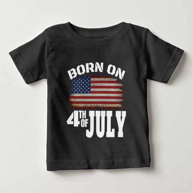 CAMISETA NASCIDO NO DIA 4 DE JULHO  (Frente)