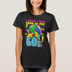Camiseta Nascido nos anos 60 Vintage Retro Hippie Nostalgia