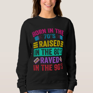Camiseta Nascido Nos Anos 70  Criado Nos Anos 80  Rave Nos 