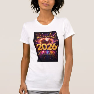Camiseta Nascido para Brilhar 2026 Bola de Discoteca Feliz