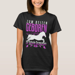 Camiseta Nascido para Cavalgar, Treinado na Escola Cavalo D