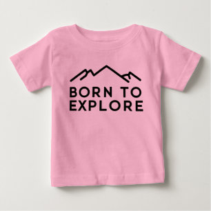 Camiseta Nascido Para Explorar Contorno Minimalista de Mont