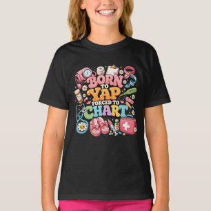 Camiseta Nascido Para Fazer Coisas Forçadas A Traçar Enferm