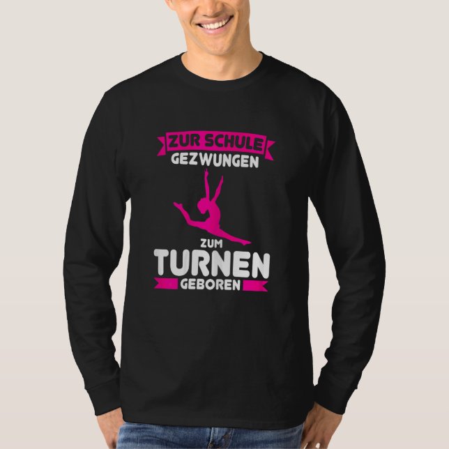 Camiseta Nascido para Ginástica Crianças Escolares em Ginás (Frente)