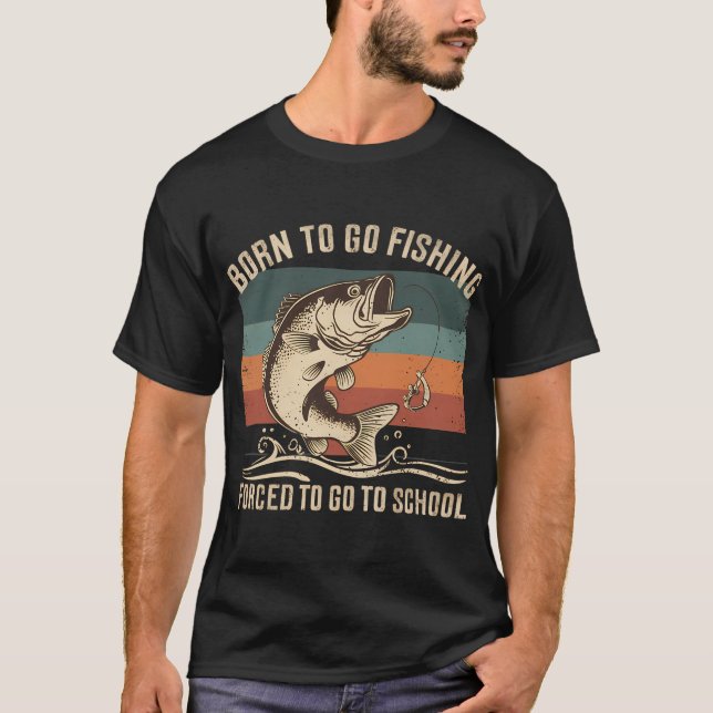 Camiseta Nascido Para Ir Pescar Marlin (Frente)