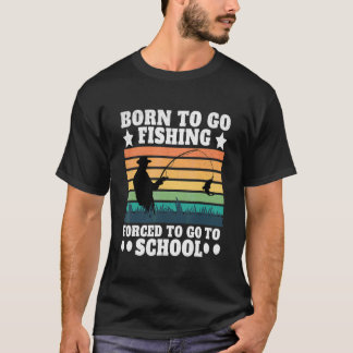 Camiseta Nascido Para Ir Pescar  Pesca de Robalo Peixe Pesc