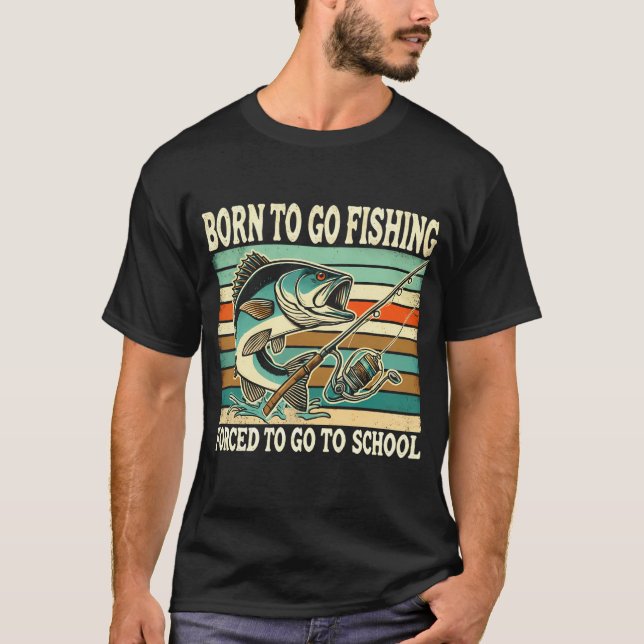 Camiseta Nascido Para Ir Pescar Robalo (Frente)