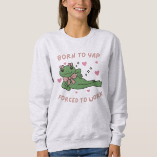 Camiseta Nascido para Latir Forçado a Trabalhar Sapo Engraç