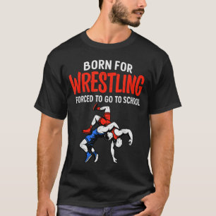 Camiseta Nascido Para Luta Livre Escola Obrigatória Lutador