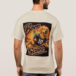 Camiseta Nascido Para Marcar Futebol do Retriever Dourado