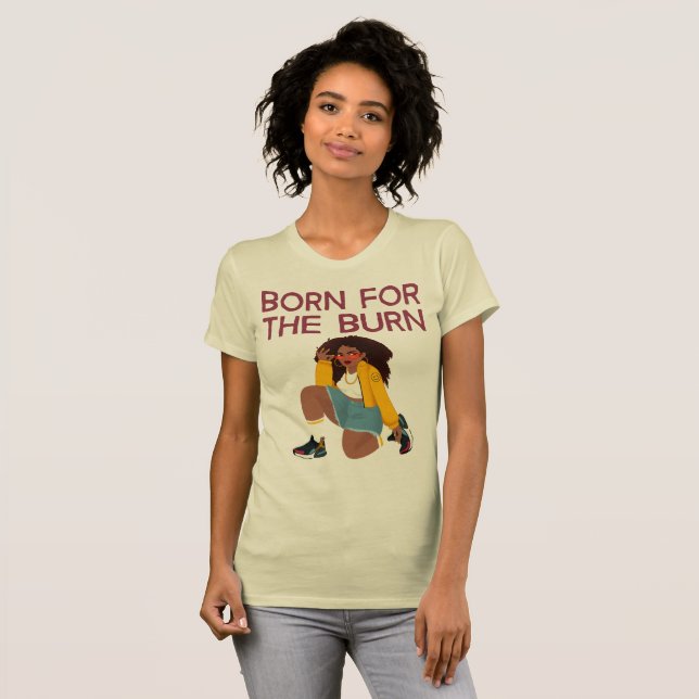 Camiseta Nascido para o Amante do Curry Burn (Frente Completa)