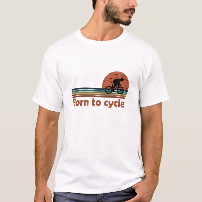 Camiseta Nascido para Pedalar - MTB Mountain Bike Ciclismo  (Frente)