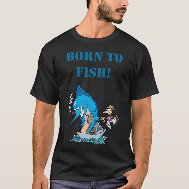 Camiseta Nascido para pescar (Frente)