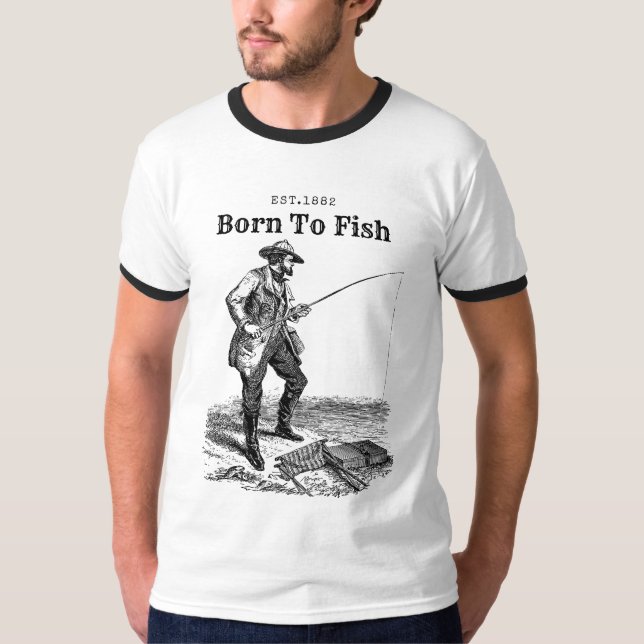 Camiseta Nascido Para Pescar (Frente)