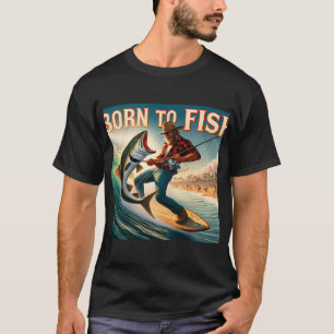 Camiseta Nascido para Pescar