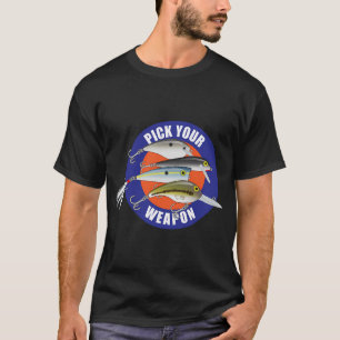 Camiseta Nascido para Pescar - Forçado a trabalhar