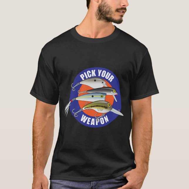 Camiseta Nascido para Pescar - Forçado a trabalhar (Frente)