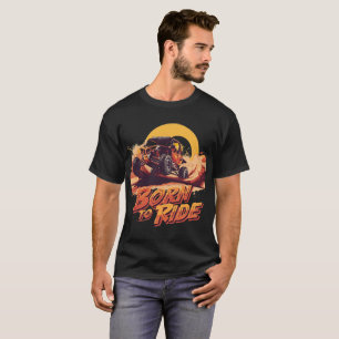 Camiseta Nascido para Pilotar Aventura Off-Road e Buggy n