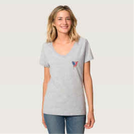 Camiseta Nascido para Ser Águia Patriótica Livre | Decote e