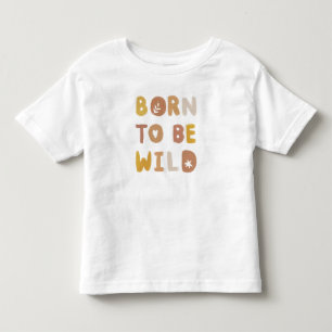 Camiseta Nascido para ser aquarelas selvagens