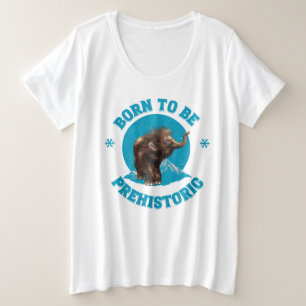 Camiseta Nascido para Ser Bebê Mamute Lanoso Pré-Histórico