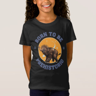 Camiseta Nascido para Ser Bebê Mamute Lanoso Pré-Histórico