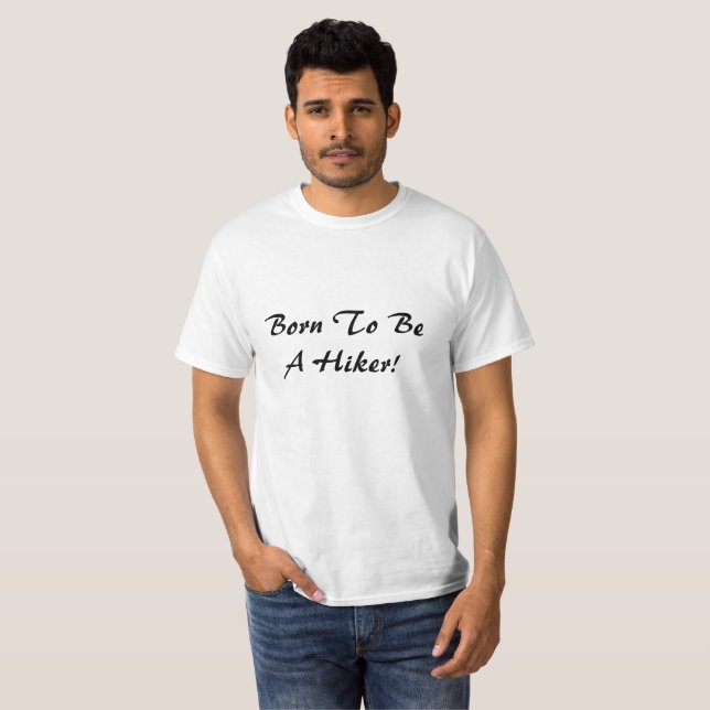 Camiseta Nascido Para Ser Um Mochileiro (Frente Completa)