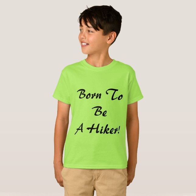 Camiseta Nascido Para Ser Um Mochileiro (Frente Completa)