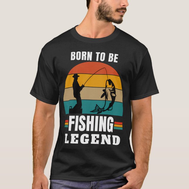 Camiseta nascido para ser uma lenda da pesca (Frente)