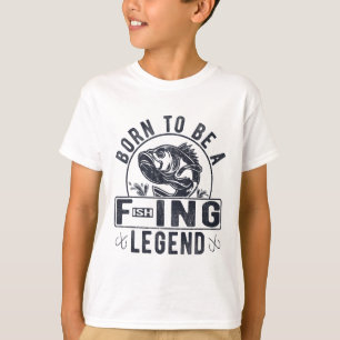 Camiseta Nascido Para Ser Uma Lenda Da Pesca Engraçado Sarc