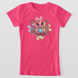 Camiseta Nascido para Ser Único – Dragãozinho Fofo de Coraç