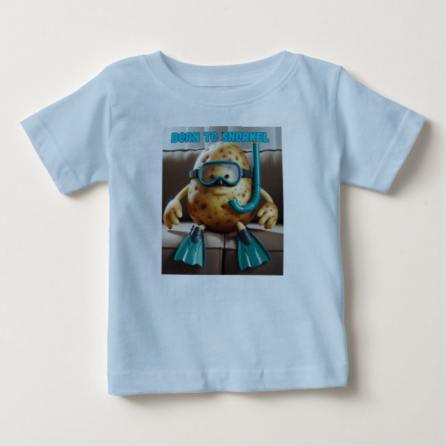 Camiseta Nascido para snorkel jovem (Frente)