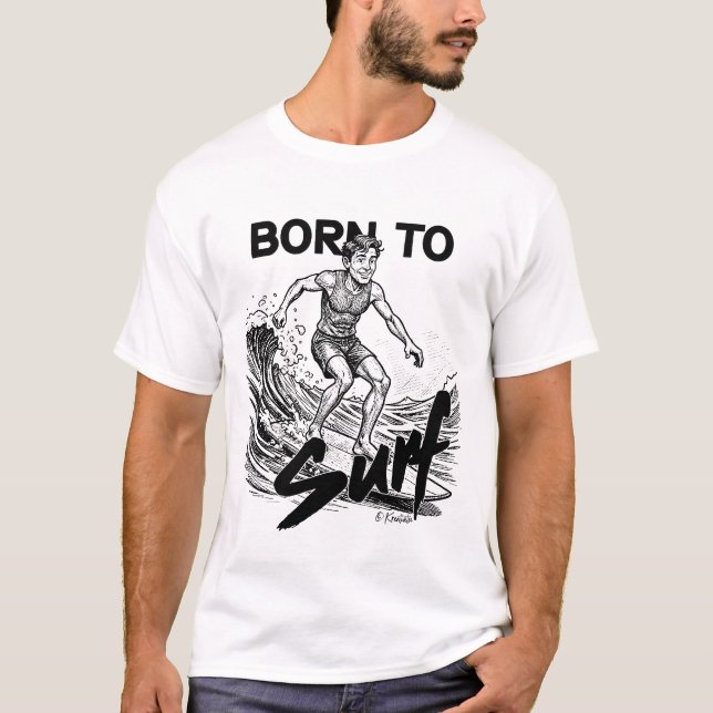 Camiseta Nascido Para Surfar (Frente)
