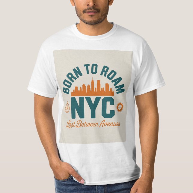 Camiseta Nascido para Vagar NYC (Frente)