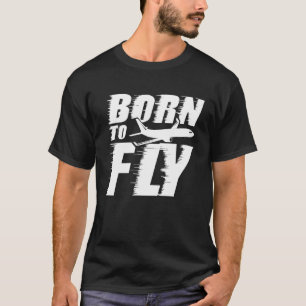 Camiseta Nascido para Voar Aviação Piloto Ama Voar