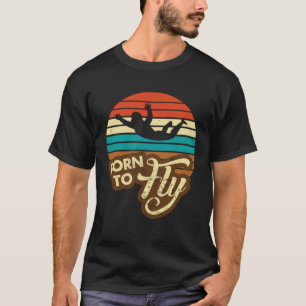 Camiseta Nascido para Voar Paracaidismo Indoor Paracaídas