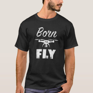 Camiseta Nascido Para Voar Piloto De Drone Aviação