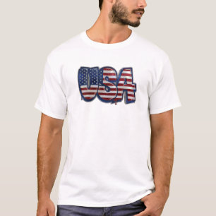 Camiseta Nascido Vivo Morreu nos EUA Bandeira Patriótica Am