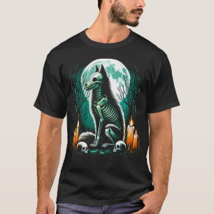 Camiseta Nascimento de Natal do legal Maned Wolf Skeleton n