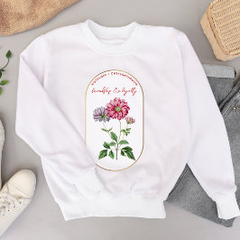 Camiseta Nascimento Flor Novembro Aniversário Chrysanthemum