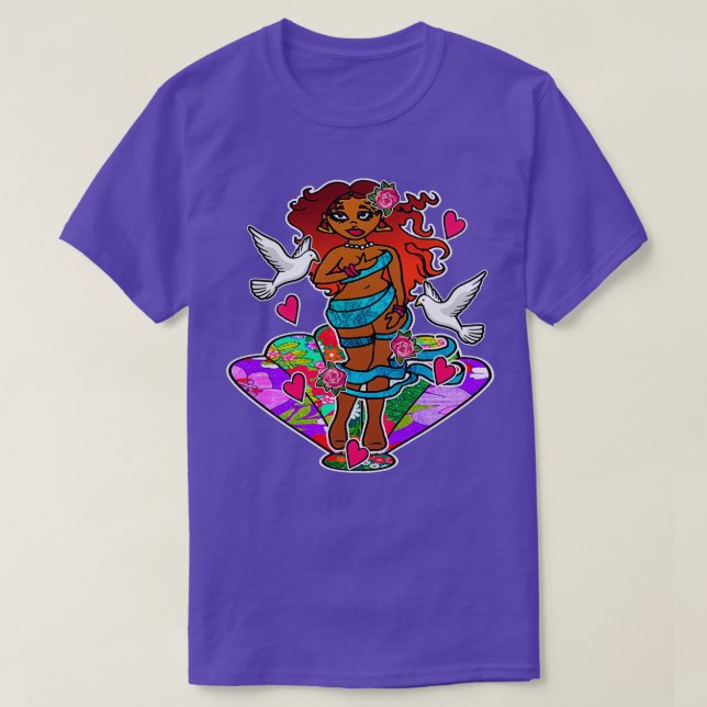 Camiseta Nascimento Negro de Vênus (Frente do Design)