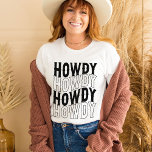 Camiseta Nashville Bachelorette Howdy Custom Bridesmaid<br><div class="desc">Você está planejando a melhor festa de solteira de sempre? Você precisa de algumas ideias festas de solteira únicas e divertidas? Se sim, veja nossa camiseta personalizada de Bridesmaid de Nashville Bachelorette Howdy! Esta camisa é perfeita para qualquer solteira que queira ter uma festa divertida e memorável. Além disso, é...</div>